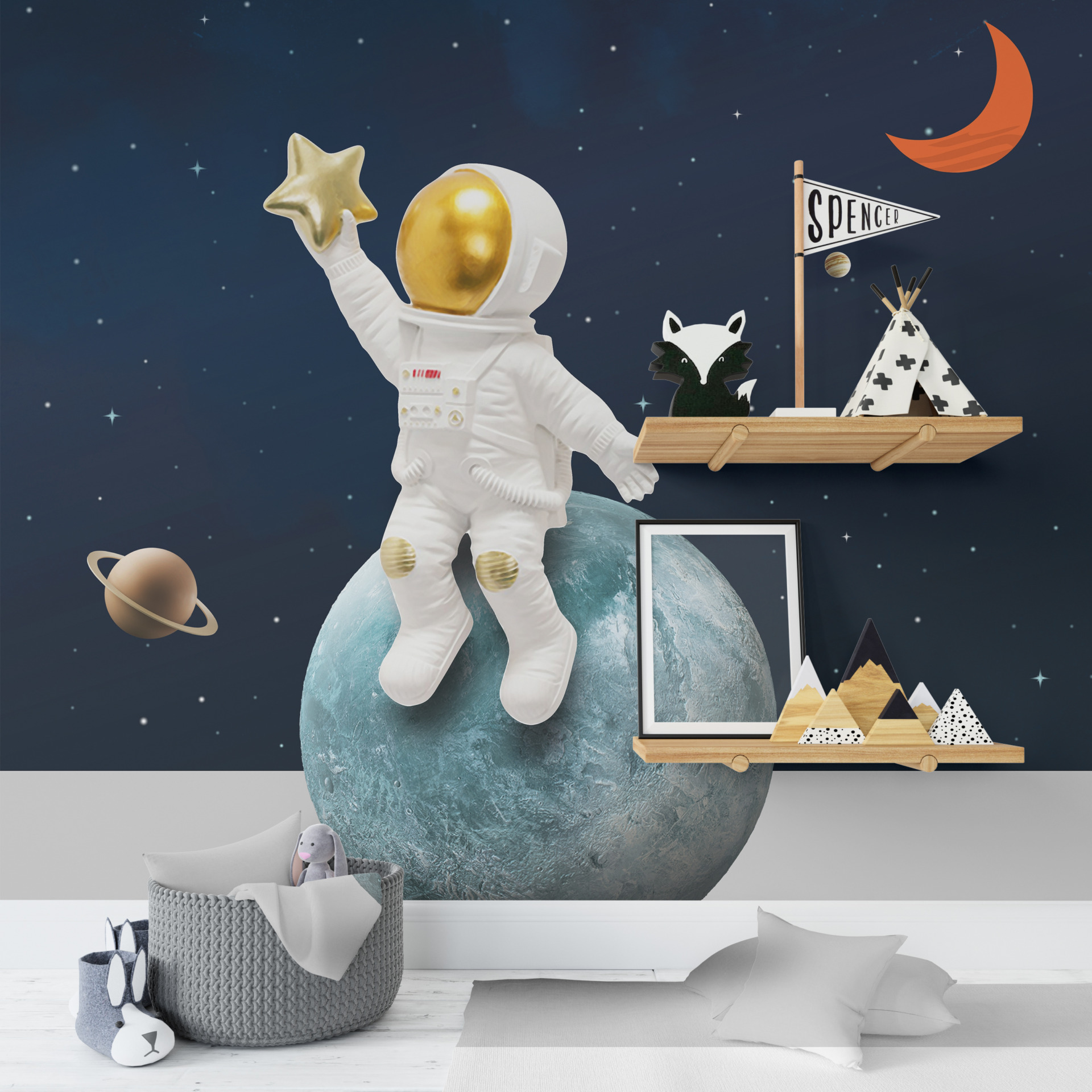 Väggmålning i rymden