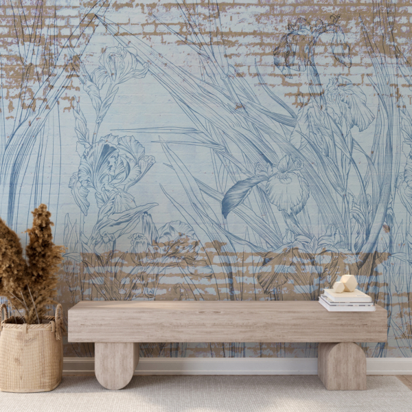 Fototapete Blaue Blume