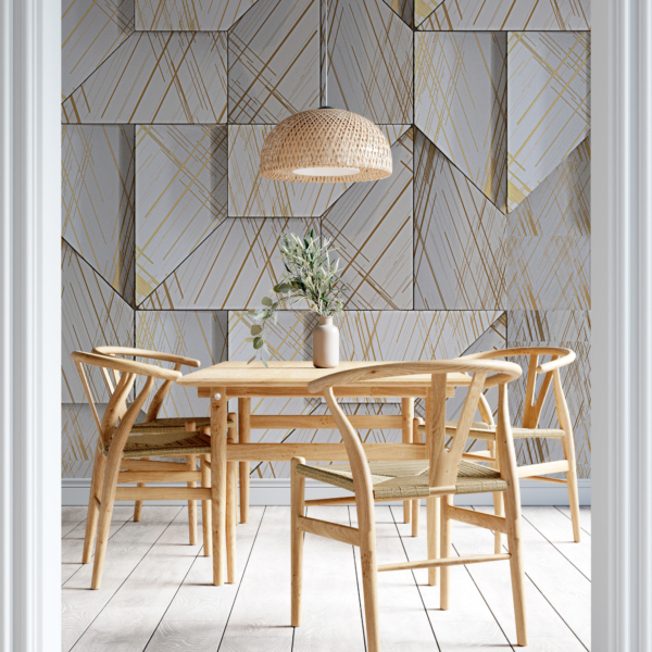 Fototapete Geometrie in Gold