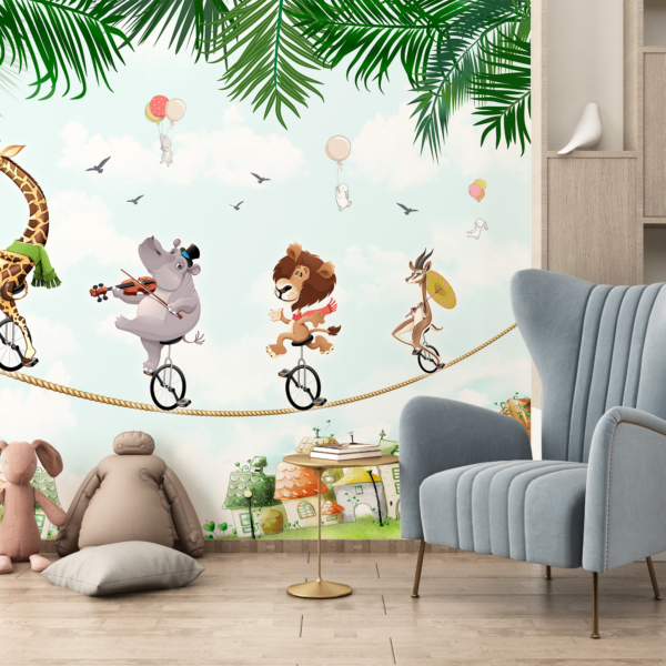 Wandmalerei Zirkus Zoo