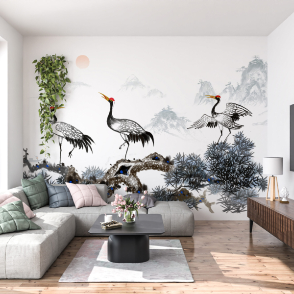 Fototapete Vögel in den Bergen