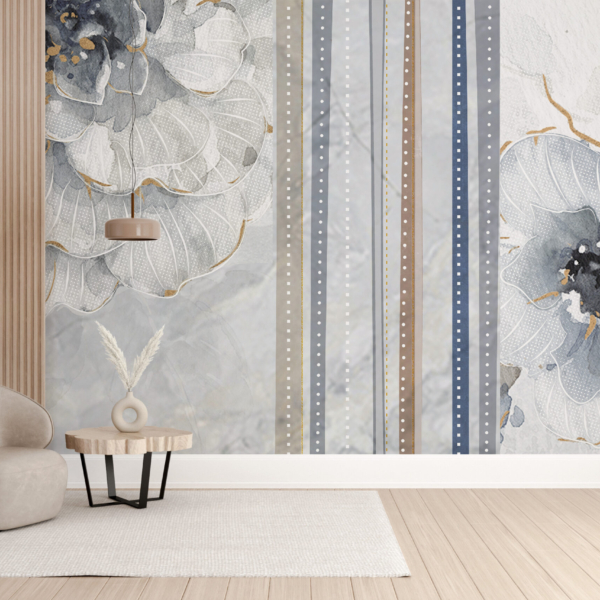 Fototapete Kunstvolles Blumenmotiv