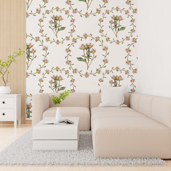 Fototapete Kranz aus Rosen