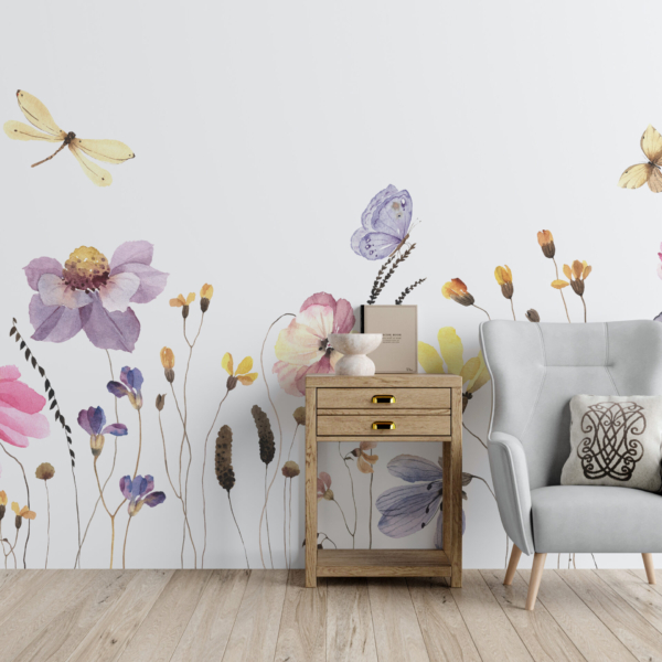 Fototapete Weiße Wiese