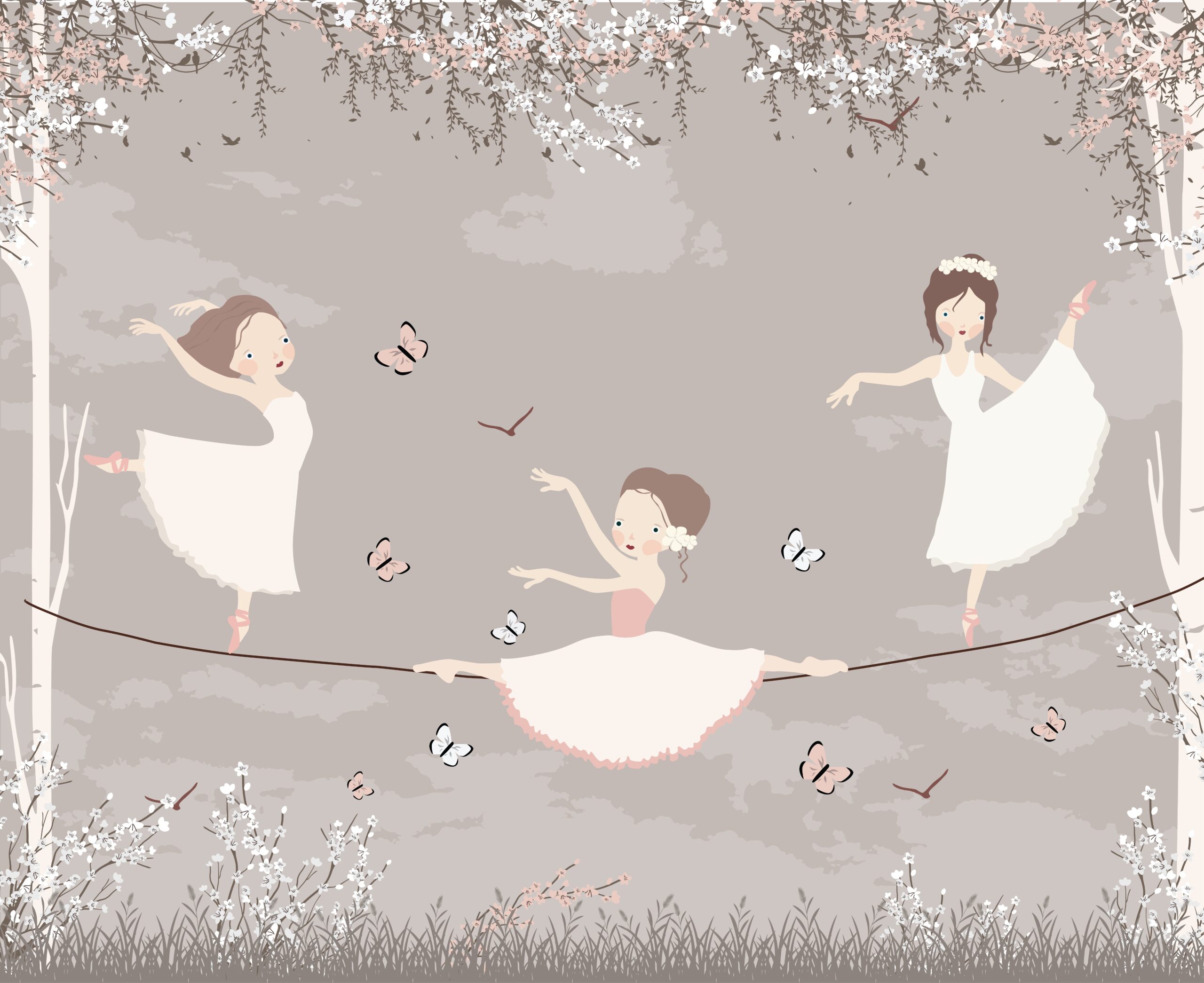 3,Beautiful,Ballerinas,Playin,In,Nature