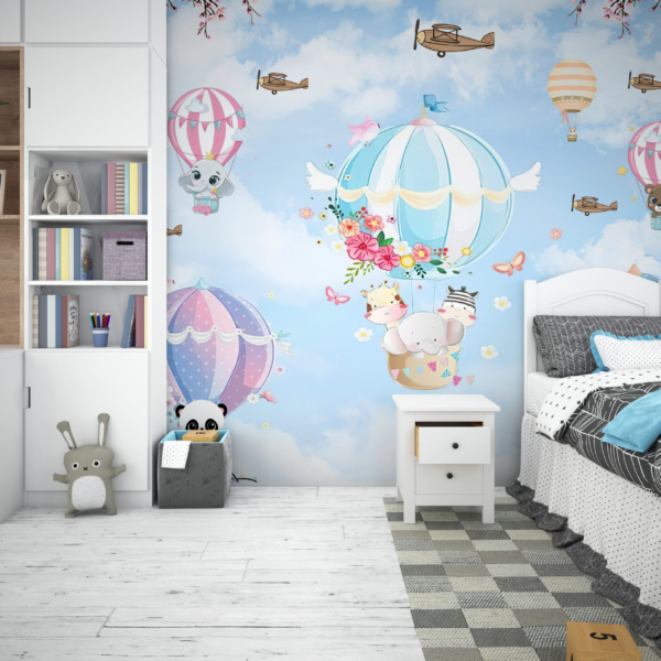 Wandbild Ballon in den Wolken