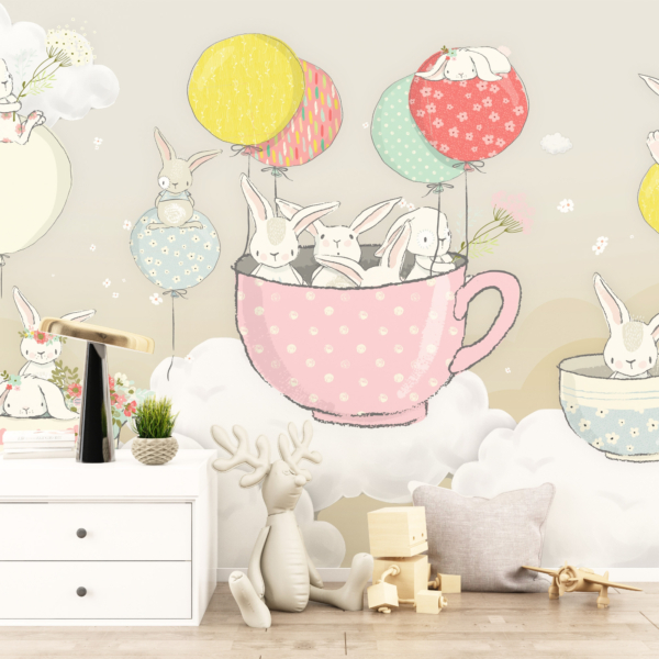 Hintergrundbild Häschen in den Wolken