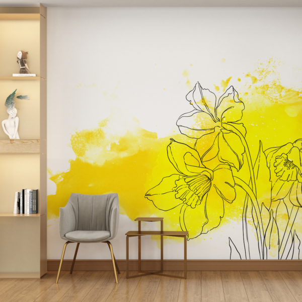 Fototapete Blumen in Gelb