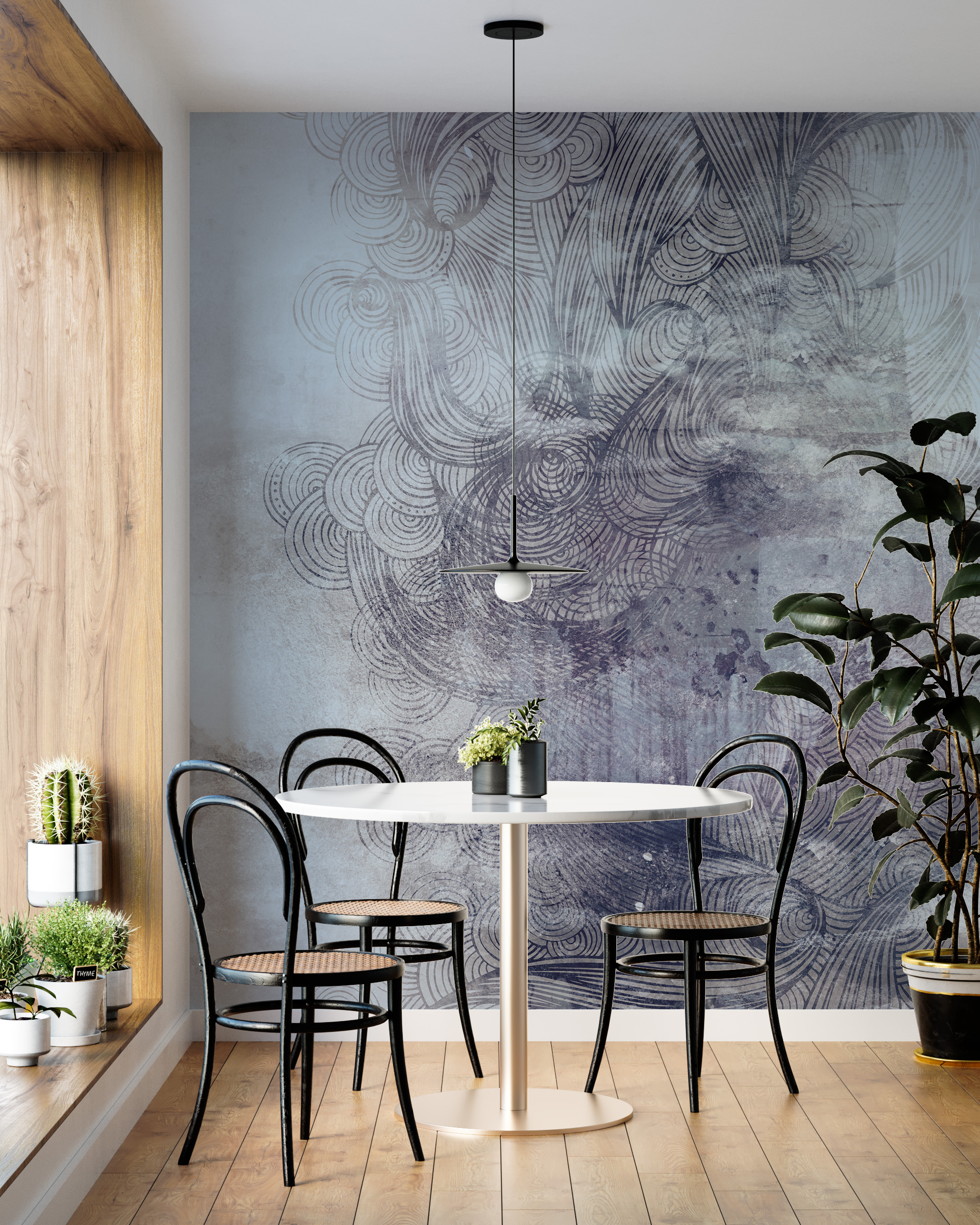 Fototapete Mandala In Grau