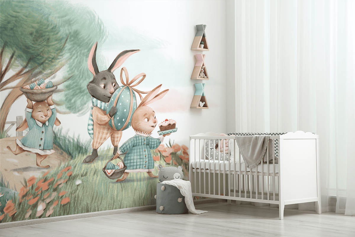 Fototapeta Radosne Zajączki