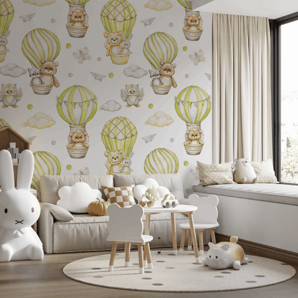 Fototapeta Balonowe Przygody Małych Przyjaciół