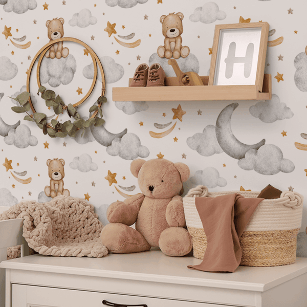 Fototapeta Miś na Chmurce