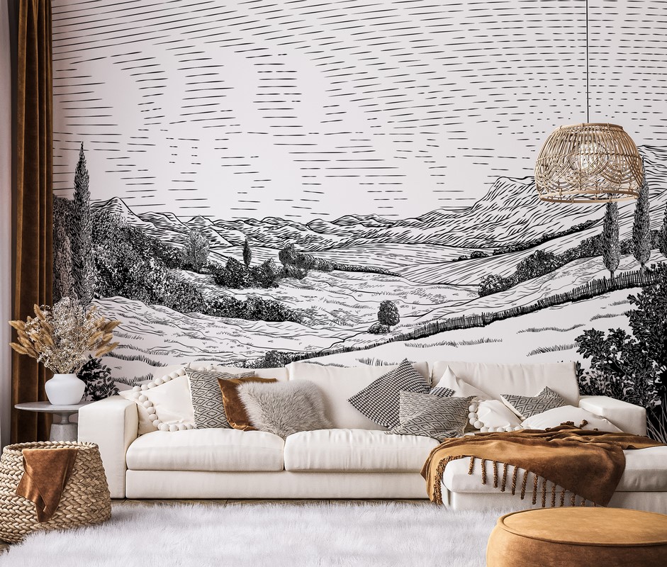 Fototapeta Czarno-Biały Krajobraz