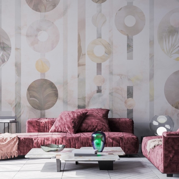 Fototapeta Liście i Geometria