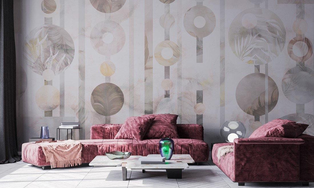 Fototapeta Liście i Geometria