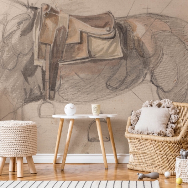 Fototapeta Szkic z Siodłem