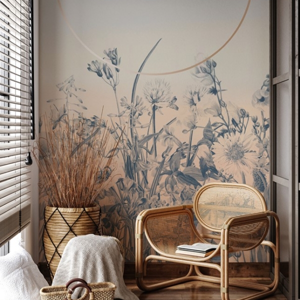 Fototapeta Koło Nad Kwiatami