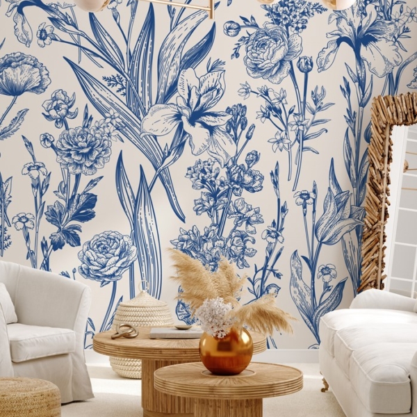 Fototapeta Niebieskie Kwiaty