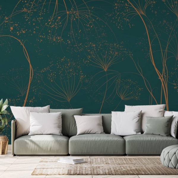 Fototapeta Kopry na Zielonym Tle