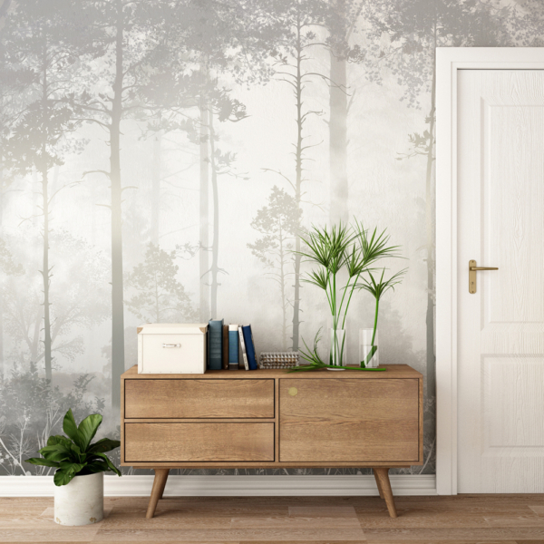 Fototapeta Fototapeta mglisty las