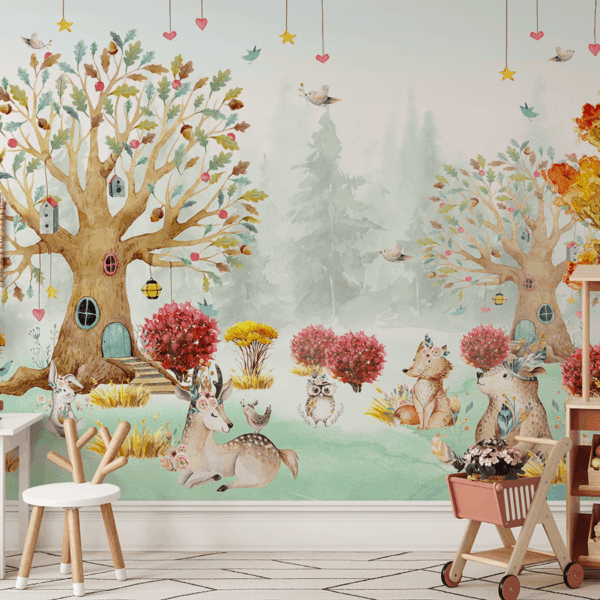 Fototapeta Baśniowy Gaj Zwierzaków