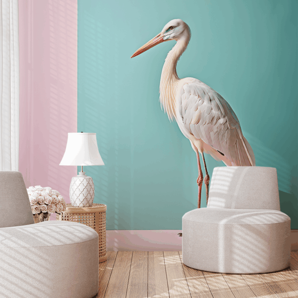 Fototapeta Pastelowy Żuraw Elegancji