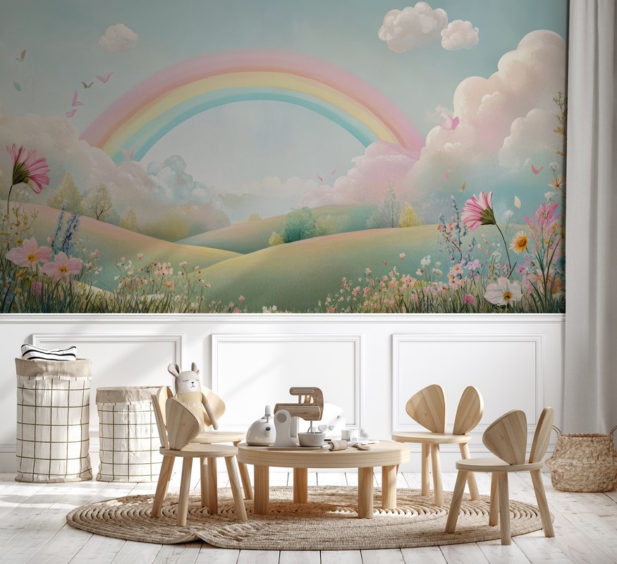 Fototapeta Tęczowy Raj na Łące