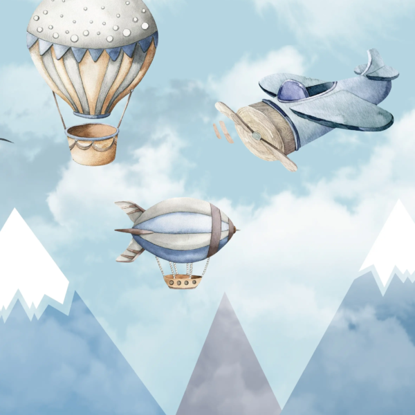 Plakat Niebieskie Balony i Samolot